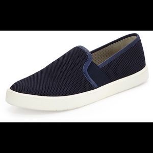 VINCE Preston-3 Mesh Skate Sneaker, Heather/Indigo